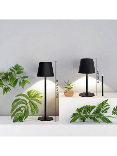 إضاءة LED لاسلكية قابلة للسيطرة باللمس - تخفيف خطي ثلاثي اللون، قابلة لإعادة الشحن عبر USB، إضاءة ليلية محمولة