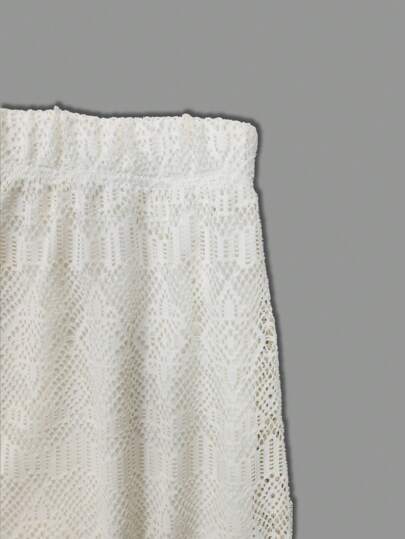 Franclia قميص دانتيل للنساء، وبنطلون دانتيل واسع للنساء