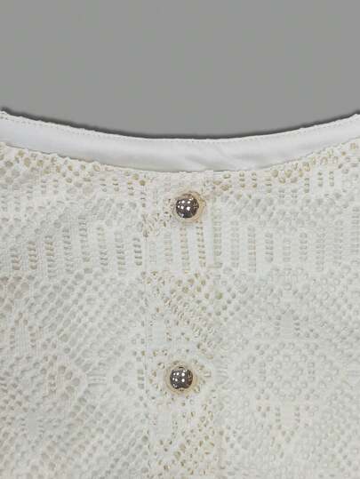 Franclia قميص دانتيل للنساء، وبنطلون دانتيل واسع للنساء