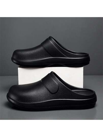 أحذية عمل مقاومة للماء وإنزلاق للرجال، أحذية طهي، أحذية عمل سوداء مقاومة للماء