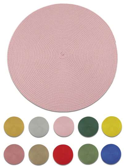 1/2/4/6 قطعة من الحصيرات البلاستيكية المطبوعة بالحرارة متعددة الألوان، حصيرات أنيقة للأطباق في ديكور حفلات الزفاف، طاولات الطعام والقهوة، حصيرات عازلة للحرارة مضادة للانزلاق لحفلات الزفاف والأعياد والحفلات والنزهات