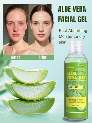1 قطعة/2 قطعة جل الصبار النقي 99% للوجه والجسم والشعر، مرطب ومرطب، باردكالتيك، امتصاص سريع وغير لزج، صديق للسفر،العناية بالبشرة الجافة ، جل للصيف