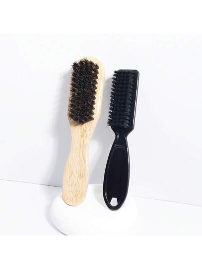 مجموعة مكونة من قطعتين: فرشاة لحية خشبية 1 ، فرشاة لحية بلاستيكية 1 ، فرشاة تنظيف للرجال للحية ، لإستخدام زيوت وبلسم الحية - رعاية أساسية للحية ، مشط فك التشابك ، أداة تصفيف