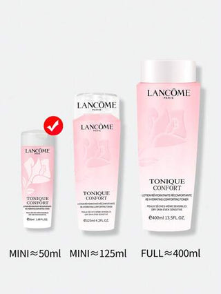 Lancôme مازج مرطب مريح للبشرة الجافة وحتى الحساسة منه 1.69 أونصة سائلة/50 مل بحجم صغير لتحسين ترطيب البشرة