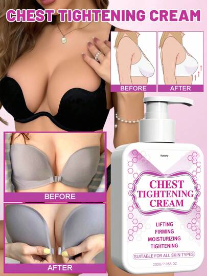 AURANY 1 قطعة - كريم مُحكم للثدي للنساء، مُستخلصات نباتية طبيعية تساعد على تحسين مرونة البشرة ، وخلق تأثير رفع لطيف مع الاستخدام المنتظم. كما يساعد على تحسين نسيج البشرة وتعزيز بشرة أكثر انتظامًا