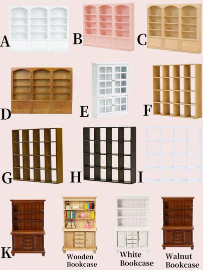 SHEIN خزانة عرض خشبية ثلاثية الطبقات ذات أربع أدراج لنموذج عرض الخزانة المصغر 1:12 ، ديكور أثاث مصغر، خيار هدية رائع للمجموعين والأعياد والمناسبات، للعب الوهمي