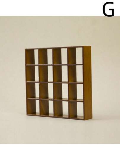 SHEIN خزانة عرض خشبية ثلاثية الطبقات ذات أربع أدراج لنموذج عرض الخزانة المصغر 1:12 ، ديكور أثاث مصغر، خيار هدية رائع للمجموعين والأعياد والمناسبات، للعب الوهمي