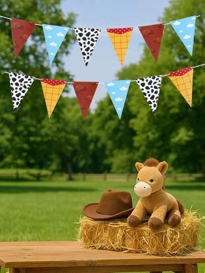 مجموعة لافتة ورقية ذات موضوع قصة كرتونية، السحب البيضاء الزرقاء، تصميم البقرة والرعاة، لافتة معلقة، زينة للمناسبات، إكسسوارات حفلة المزرعة، ديكور حفل استحمام الطفل والكشف عن نوعه، زينة عيد الميلاد، ديكور المنزل، إكسسوارات الحفلات