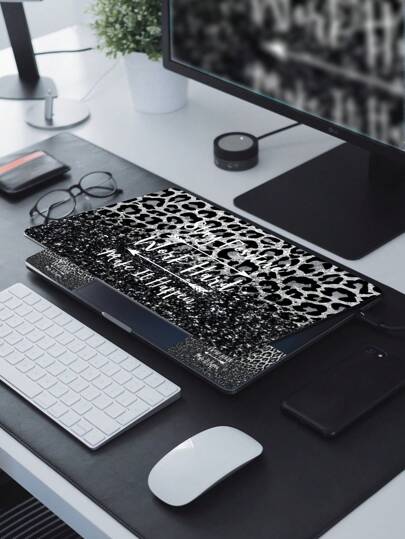 ملصق جلد لجهاز الكمبيوتر المحمول، ملصق فيني قابل لإعادة الاستخدام عام للكمبيوتر المحمول مع رسم جلد نمر وردي