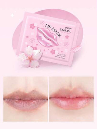 LAIKOU 3 قطع / 5 قطع / 10 قطع / 20 قطع / 60 قطع / 100 قطعة قناع شفاه مرطب بتصميم ساكورا من ليكو اليابانية 6 جرام، رعاية عميقة لترطيب وإصلاح الشفاه لجميع أنواع البشرة للنساء