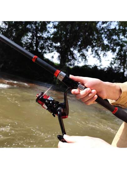 صيد وبكرة - صيد تليسكوبي من ألياف الكربون وبكرة دوارة مجموعة، معدات صيد السمك المياه العذبة