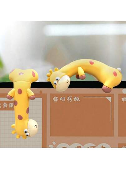 1 قطعة تمثال زخرفي على شكل زرافة كيوت لديكور أجهزة الكمبيوتر المكتبية البارزة، اكسسوارات مكتب المنزل ، ديكور داخلي للسيارة