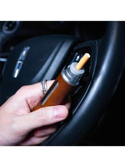 قطعة واحدة من مطفأة السجائر المحمولة المخصصة - قابلة للتخصيص باسم، مضادة للفقدان، خالية من الدخان، صديقة للسيارات، تصميم مدمج وقابل للنقل، مناسبة لهدايا رجال العروس، هدايا الخطوبة والزفاف، وضروريات حفلات هدايا عيد الأب