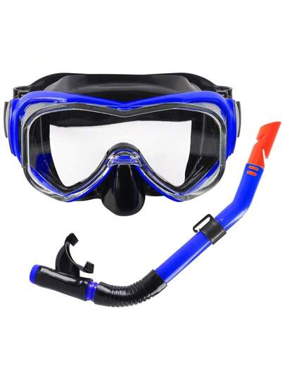 طقم معدات غطس للكبار يشمل قناع الغطس وأنبوب التنفس وقناع الغطس الكامل للوجه ونظارات الغطس المصنوعة من الزجاج المقسى للسباحة للكبار
