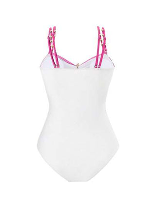 Swim Oasis ملابس سباحة من قطعة واحدة مع تنورة مقاس كبير مجموعة 2 قطعة، زينة نجوم البحر معدنية متعددة الألوان ، تصميم بسيط،إطلالة صيفية على الشاطئ إيبيزا للنساء