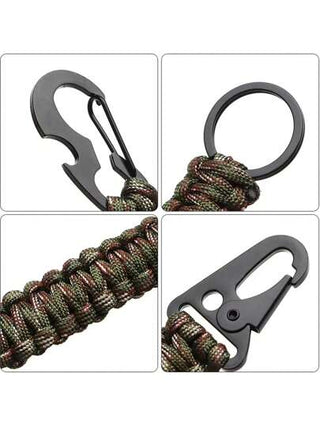 2 قطعة سحاب مفاتيح خارجي خطاف، مصنوع من النايلون المنسوج متين مقاوم للتآكل، إكسسوارات للتخييم والسفر