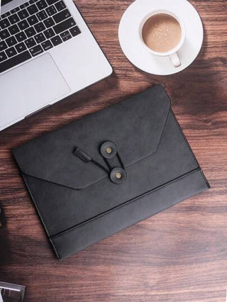 KAIDUCH أكياس الكمبيوتر من الجلد الصناعي، حقائب الكمبيوتر اللوحي / المحمول، حافظة ملفات A4 ذات سعة كبيرة، محفظة الأعمال الرسمية