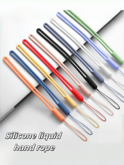 سيليكون سائل بلون واحد مقاوم للفقدان كسير هاتف معصمي، لأغلفة الهاتف والحقائب الظهر والسماعات، هدايا للأم والعائلة والأصدقاء في المناسبات والأعياد، قلادة هاتف