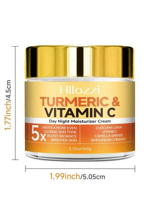 Hllozzi كريم ترطيب خفيف من الفيتامين سي، يعزز رطوبة الوجه ويساعد على إنضار البشرة وتوحيد لونها. يحتوي على الكركم وفيتامين سي، يرطب البشرة ويجعلها ناعمة وغير دهنية. مناسب لجميع أنواع البشرة. كريم ترطيب نهاري وليلي، بحجم 60جرام/2.12أونصة