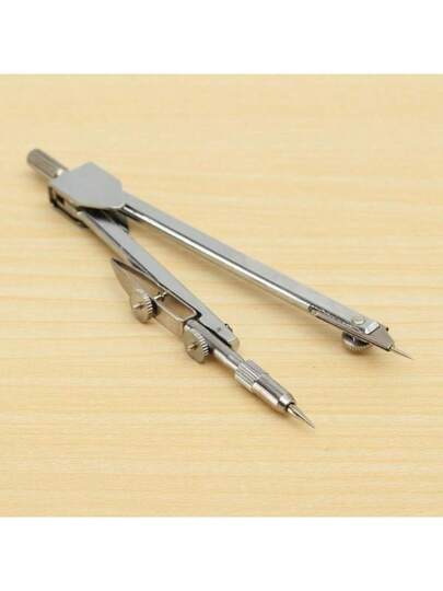 أدوات مكتبية ومدرسية طقم أدوات الرسم والتفصيل المعدنية المدرسية لدروس الرياضيات والتعليم، مجموعة البوصلة مع أقلام احتياطية، لوازم قرطاسية للطلاب