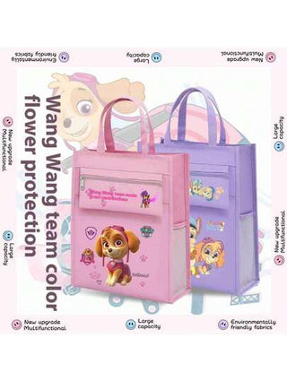 أدوات مكتبية ومدرسية Paw Patrol 1 حقيبة كانفاس كبيرة السعة للاحتفاظ بالكتب النصية وأوراق الامتحانات من نادي وانجوانج لطاقم المشروع المهم ذات نمط عشوائي، حقيبة حمل يدوية للطلاب