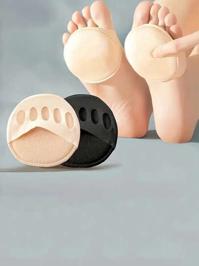 زوج من أحذية كعب عالي للنساء مزود بوسادات أصابع القدم الخمس، تخفيف الصدمات والضغط ، أحذية نصف وحيد قابلة للتنفس ، مزودة بحشوة وسادة القدم لتحسين دعم وراحة القدم، اكسسوارات رياضية