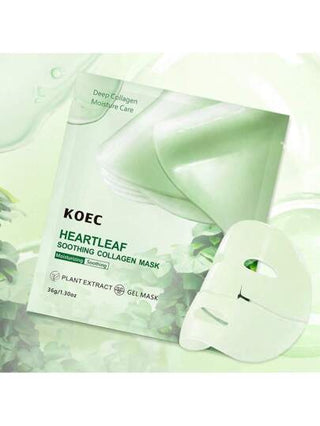 KOEC قناع الكولاجين العميق المرطب والمهدئ ، قناع الجل مستخلص النبات ،قناع الكولاجين المهدئ ذو أوراق القلب