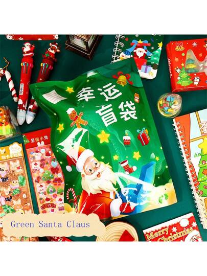 طقم هدايا القرطاسية قطعة واحدة، حقيبة هدايا المستلزمات التعليمية تحتوي على دفتر ، قلم حبر جاف ، لوح للملاحظات ، مسطرة ، شريط تصحيح وغيرها من مستلزمات القرطاسية المفاجئة