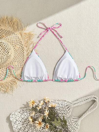 Swim Vcay بيكيني سيدات بطبعة الصدفة بياقة حلقة كبار الحجوم