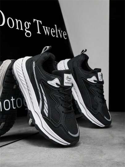 حذاء رجالي غير رسمي طراز جديد لعام 2025، موضة شبكة تنفس خفيف الوزن , سوليد ناعم، مناسب للجري والسفر والتسوق والمواعيد