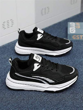 حذاء رجالي غير رسمي طراز جديد لعام 2025، موضة شبكة تنفس خفيف الوزن , سوليد ناعم، مناسب للجري والسفر والتسوق والمواعيد