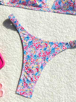 طقم تانكيني حريمي Swim Mod ملابس سباحة تانكيني مطبوعة بزهور عرضية للعطلة بطابع عشوائي