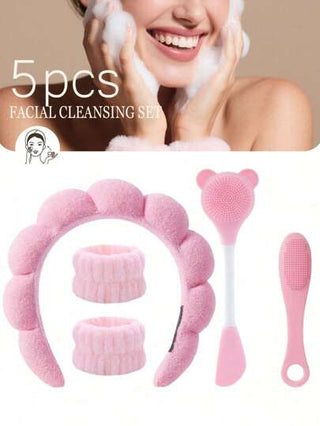 مجموعة أداة تنظيف الوجه 12 قطعة / 5 قطع / 3 قطع ، مجموعة مكياج ، مجموعة روتين العناية بالبشرة قبل النوم ، مجموعة فرشاة قناع تجميل تنظيف عميق ، شريط رأس ناعم ، فرشاة تقشير ، فرشاة تفصيل السيليكون للوجه ، أداة العناية بالبشرة محمولة مع حقيبة أدوات التجميل