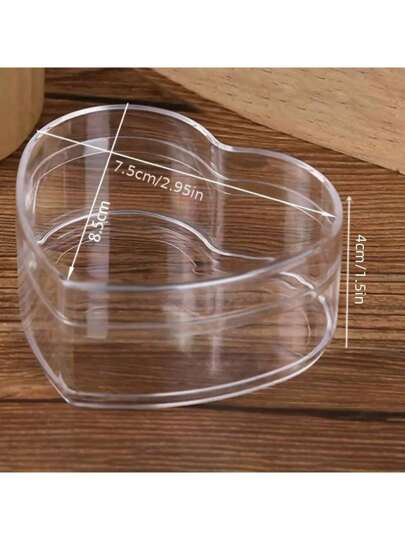 1/5/10 حبة - علبة هدايا على شكل قلب مصنوعة من الأكريليك - مثالية لتعبئة الشوكولاتة والمجوهرات والعصابات وهدايا الزفاف | ديكور حفلات متعدد الاستخدامات وأداة تنظيم المكتب، علبة تعبئة، تجميع الخرز، رومنسي، علبة تخزين القرطاسية، مقاومة للماء والرطوبة،...