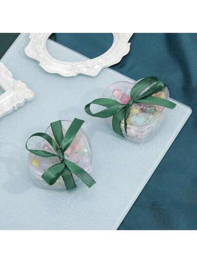 1/5/10 حبة - علبة هدايا على شكل قلب مصنوعة من الأكريليك - مثالية لتعبئة الشوكولاتة والمجوهرات والعصابات وهدايا الزفاف | ديكور حفلات متعدد الاستخدامات وأداة تنظيم المكتب، علبة تعبئة، تجميع الخرز، رومنسي، علبة تخزين القرطاسية، مقاومة للماء والرطوبة،...