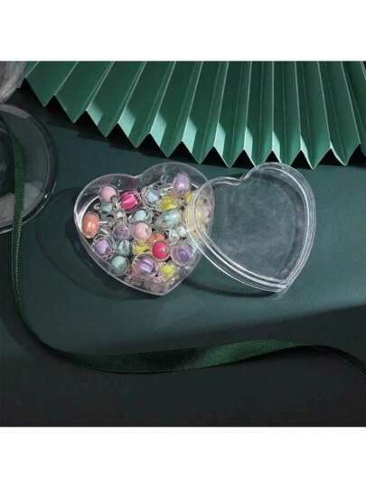 1/5/10 حبة - علبة هدايا على شكل قلب مصنوعة من الأكريليك - مثالية لتعبئة الشوكولاتة والمجوهرات والعصابات وهدايا الزفاف | ديكور حفلات متعدد الاستخدامات وأداة تنظيم المكتب، علبة تعبئة، تجميع الخرز، رومنسي، علبة تخزين القرطاسية، مقاومة للماء والرطوبة،...