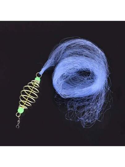 قطعة شبكة صيد متعددة الأحجام، شبكة صيد، شبكة تضيء في الظلام، معدات صيد، مصممة لفخ الأسماك، مصنوعة من سلك نحاسي قابل للتباعد ، شبكة صيد ضحلة ذات أشواك، متاحة بأحجام مختلفة، قابلة لإعادة الاستخدام