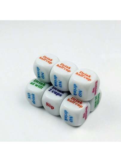 5/ 6 قطعة نرد للألعاب المكتبية المرحة بتعليمات نصية، ألعاب الطاولة، ألعاب العائلة، ألعاب الحفلات، ألعاب المناسبات مثل عيد الميلاد وهالوين، مجموعة هدايا ضرورية للأزواج والاحتفالات