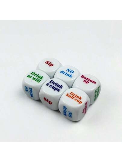 5/ 6 قطعة نرد للألعاب المكتبية المرحة بتعليمات نصية، ألعاب الطاولة، ألعاب العائلة، ألعاب الحفلات، ألعاب المناسبات مثل عيد الميلاد وهالوين، مجموعة هدايا ضرورية للأزواج والاحتفالات