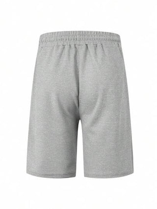 شورت رمادي للرجال بخيط سحب - مريح وقابل للاستخدام في الرياضة وارتداء اليومي