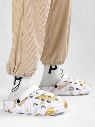 أحذية رجالية صيفية جديدة لعام 2025 ، عصرية وشاملة ،رياضية كاجوال،صنادل ثقب للاستخدام الداخلي والخارجي، أحذية رياضية كاجوال ، ذات سُمك في الأطراف، عصرية