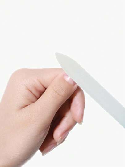 قطعة واحدة من مبرد أظافر زجاجي متدرج اللون، أداة مانيكير