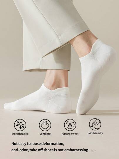 15/10/5/3/1 أزواج من الجوارب الكاحلية الرجالية، جوارب قصيرة ذات كعب منخفضة وقابلة للتنفس وماصة للعرق ومقاومة للروائح الكريهة، جوارب رياضية مقاومة للانزلاق للربيع/الصيف