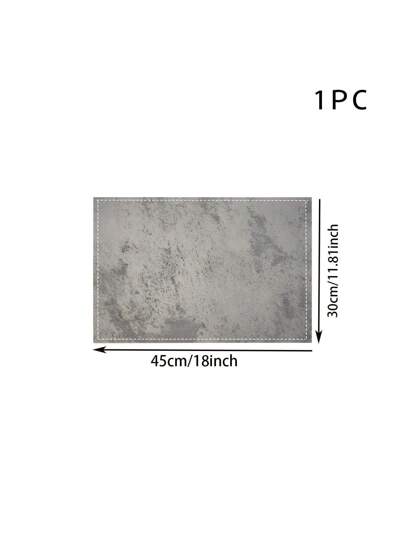 مجموعة من 1/4/6 مفرش الطاولة مستطيل القماش المنسوج ذو ملمس الخرسانة، قابل للغسل في الغسالة ، مفرش طاولة أحادي اللون رمادي للمطبخ، عازل للطاولة، ديكورات للمنزل والمطاعم
