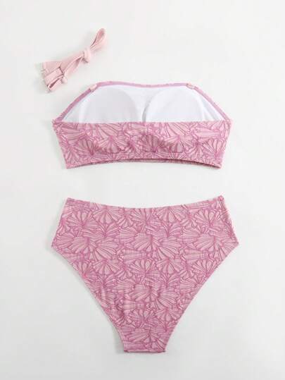 Swim Vcay بيكيني بتنورة مزرك اللون مجنتا مقاسات كبيرة 2 قطعة بأربطة قابلة للإزالة، مناسب للشاطئ والربيع والصيف