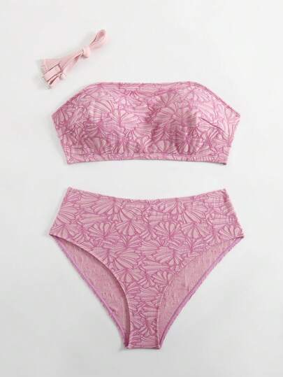 Swim Vcay بيكيني بتنورة مزرك اللون مجنتا مقاسات كبيرة 2 قطعة بأربطة قابلة للإزالة، مناسب للشاطئ والربيع والصيف