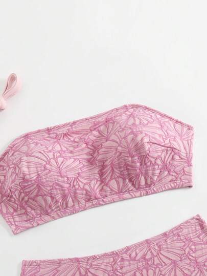 Swim Vcay بيكيني بتنورة مزرك اللون مجنتا مقاسات كبيرة 2 قطعة بأربطة قابلة للإزالة، مناسب للشاطئ والربيع والصيف