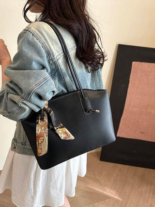 حقيبة كتف/يد سيدات رسمية جديدة بتصميم جرافيك عصري فاخر متعددة الاستخدامات