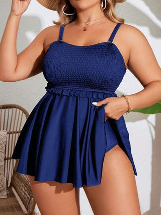 Swim Lushoire بدلة سباحة تنكينية للنساء موديل كبير الحجم مع أسفل