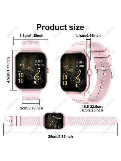 ساعة ذكية متعددة الوظائف للرجال والنساء، شاشة لمس كاملة 1.83 بوصة، تدعم الاتصال اللاسلكي والرسائل، خطوات العداد، جهاز تعقب اللياقة البدنية، سوار اللياقة البدنية، هدية للأصدقاء وعيد الميلاد